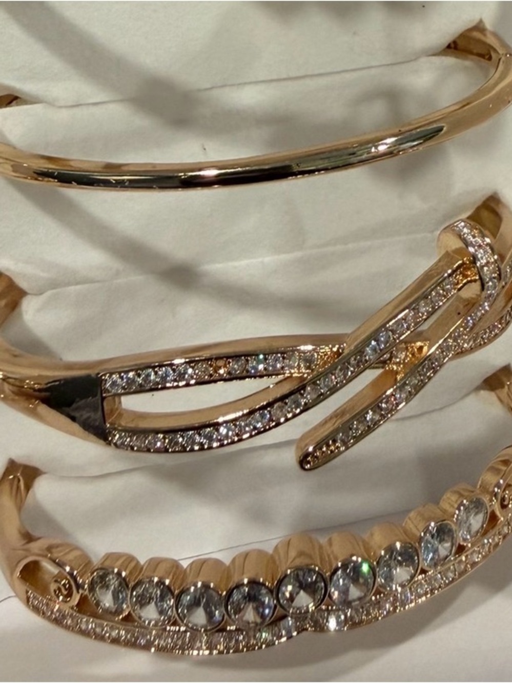 Rose Gold Crystal Bracelet Set for Women